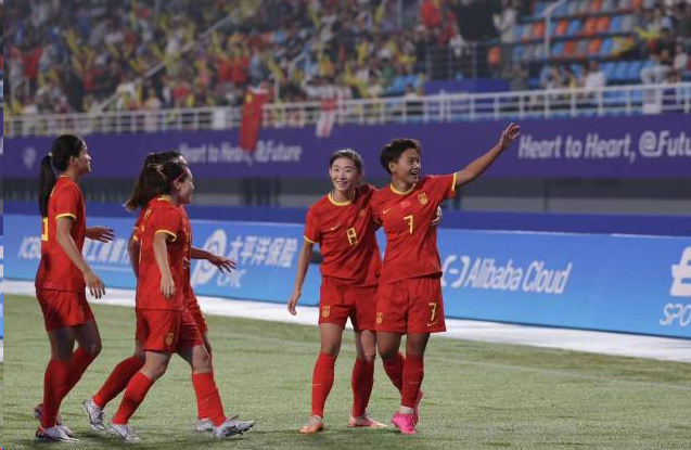 中国女足在亚运首战大胜蒙古女足，开门红